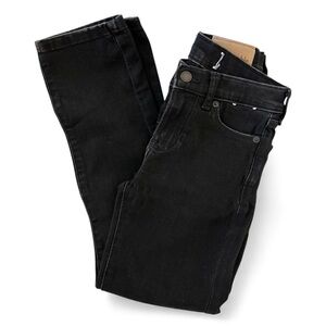 Abercrombie Kids Black Denim Straight Jeans 7/8 Long 👖🖤